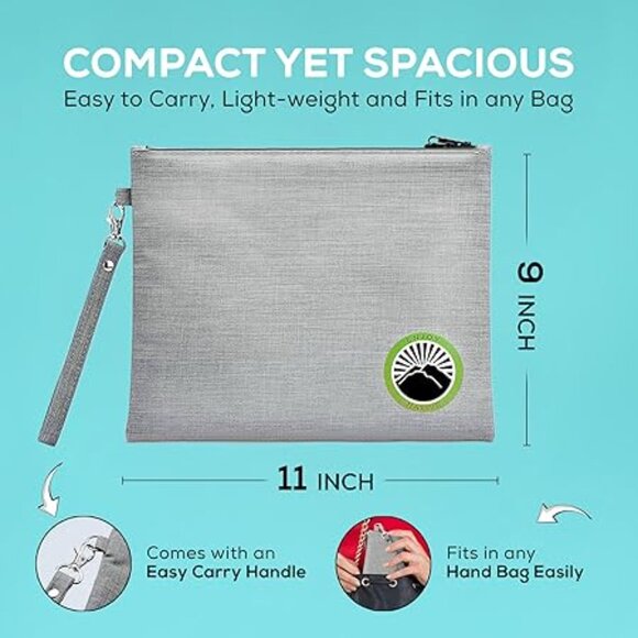 Smell Proof Bag with Lock 11" x 9", Smell Proof Container - Picture 2 of 6